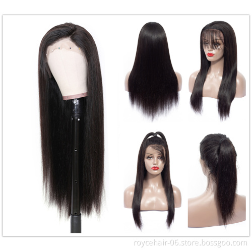 One Dornor Human Hair HD Swiss Lace Wigs Vendor,34 Inch 100% Peruvian Virgin straight Hair Pre Plucked Soft 13x6 Lace Front Wig